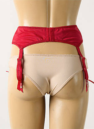 Corset/jartieră efect material satinat roșu FANTASIE femeie