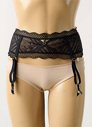 Corset/jartieră broderie negru FREYA femeie