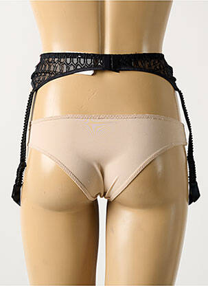 Corset/jartieră efect material satinat negru LOUISA BRACQ femeie