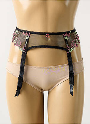 Corset/jartieră broderie negru FREYA femeie