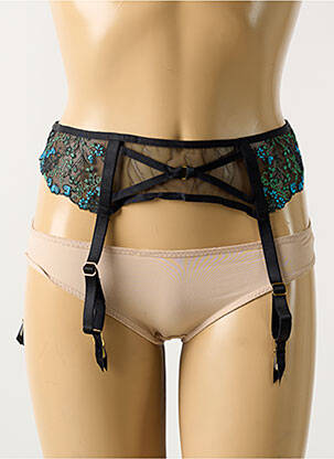 Corset/jartieră broderie negru FREYA femeie