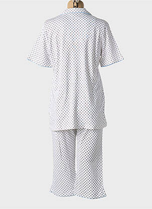 Pijama mâneci scurte alb CHERIE LINE femeie