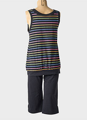 Pijama țesătură jerseu negru CHERIE LINE femeie