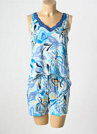 Pijama decolteu în v albastru BARANDI femme