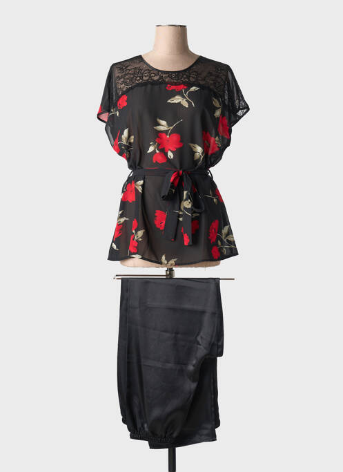 Pijama mâneci scurte negru ROSE POMME femme