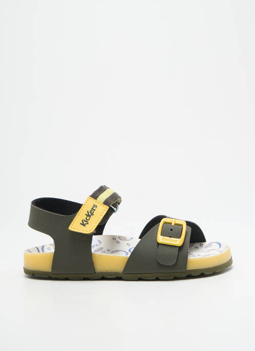 Sandale/Pantofi decupați verde KICKERS băiat