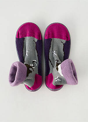 Papuci/pantofi de casă vârf rotund vârf rotund violet BERTHE AUX GRANDS PIEDS fată