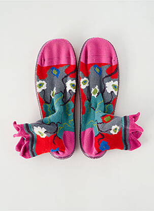 Papuci/Pantofi de casă roz BERTHE AUX GRANDS PIEDS fată