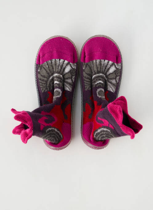 Papuci/Pantofi de casă roz BERTHE AUX GRANDS PIEDS fată