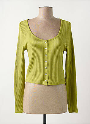 Vestă cu mâneci lungi guler rotund verde LEVI'S femeie