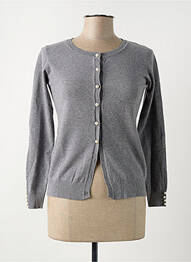 Vestă cu mâneci lungi elasticitate gri CASHMERE COMPANY femme