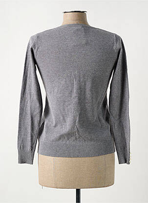 Vestă cu mâneci lungi guler rotund gri CASHMERE COMPANY femeie