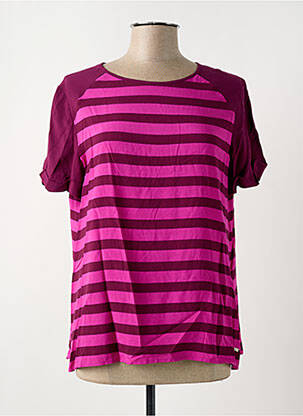 Bluză țesătură poplin mâneci scurte violet TOMMY HILFIGER femeie
