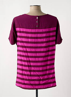 Bluză țesătură poplin mâneci scurte violet TOMMY HILFIGER femeie