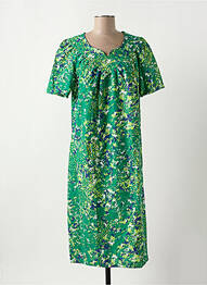 Rochie midi imprimeu fantezie mâneci scurte verde DAMART femme