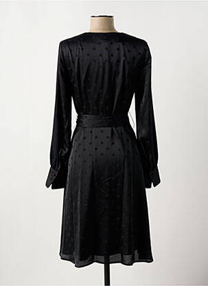 Rochie midi imprimeu fantezie mâneci lungi negru TOMMY HILFIGER femeie