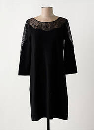 Rochie midi mâneci lungi mâneci lungi negru DEVERNOIS femme