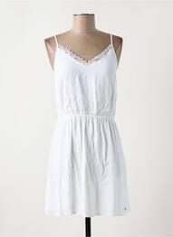Rochie scurtă guler în v bretele subțiri alb TOMMY HILFIGER femme