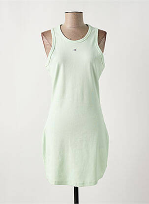 Rochie midi fără mâneci fără mâneci verde TOMMY HILFIGER femeie