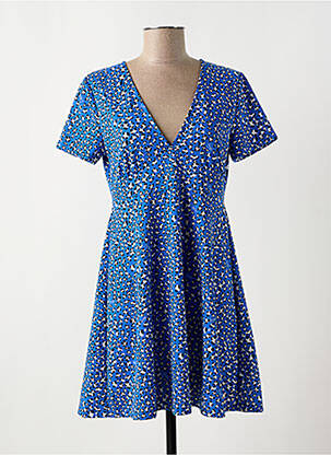 Rochie scurtă croială evazată mâneci scurte albastru TOMMY HILFIGER femeie