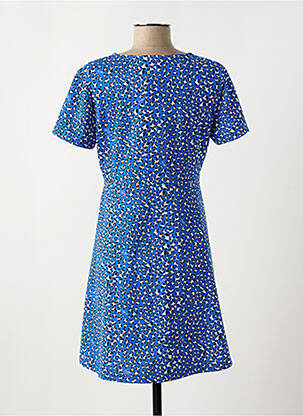 Rochie scurtă croială evazată mâneci scurte albastru TOMMY HILFIGER femeie
