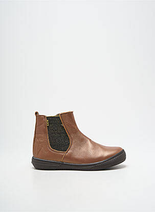 Botine/ghete material neted vârf rotund maro BOPY fată