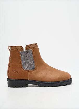 Botine/ghete material neted toc mic maro BOPY fată
