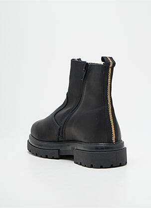 Botine/ghete material neted toc mic negru BOPY fată