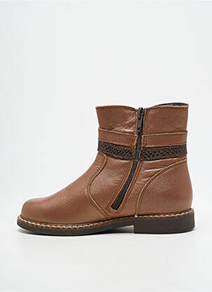Botine/ghete material neted toc mic maro BOPY fată