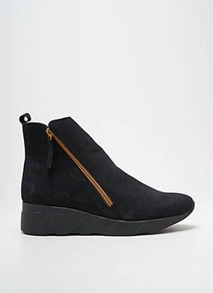 Botine/ghete vârf rotund toc de 4 la 6 cm negru HIRICA femeie