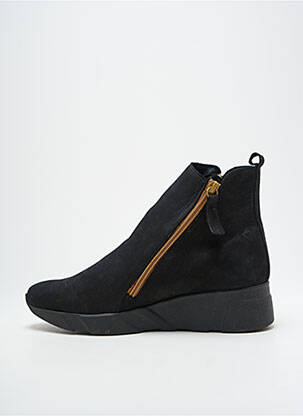 Botine/ghete vârf rotund toc de 4 la 6 cm negru HIRICA femeie