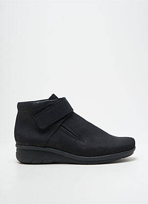 Botine/ghete vârf rotund toc plat până la 3 cm negru HIRICA femeie