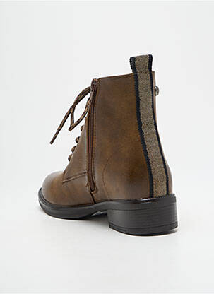 Botine/ghete toc mic toc plat până la 3 cm maro DÉES SHOES femeie