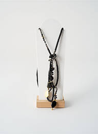 Colier ornament cu mărgele negru ROSA PALMA femme
