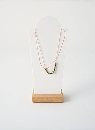 Colier ornament cu mărgele roz BY GARANCE femeie