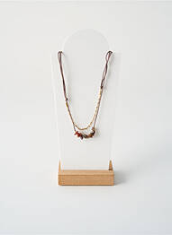 Colier ornament cu mărgele maro BY GARANCE femme