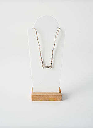 Colier ornament cu mărgele argintiu BY GARANCE femeie