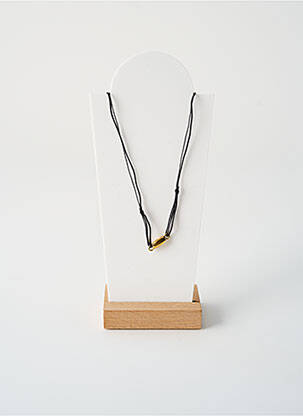 Colier ornament cu mărgele negru BY GARANCE femeie