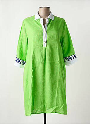 Rochie midi mâneci 3/4 mâneci 3/4 verde VILAGALLO femeie