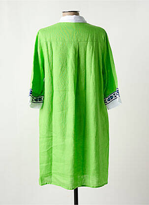 Rochie midi mâneci 3/4 mâneci 3/4 verde VILAGALLO femeie