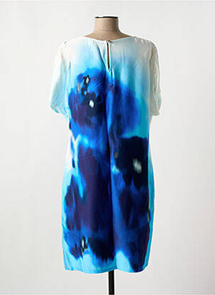 Rochie midi imprimeu floral mâneci scurte albastru CAROLINE BISS femeie