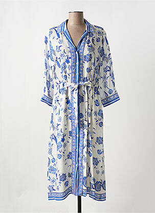Rochie midi imprimeu floral mâneci 3/4 albastru GERARD DAREL femeie