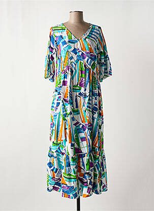 Rochie lungă albastru ORIENTIQUE NATURALLY femeie