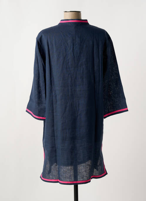 Tunică mâneci lungi țesătură crep albastru VILAGALLO femme