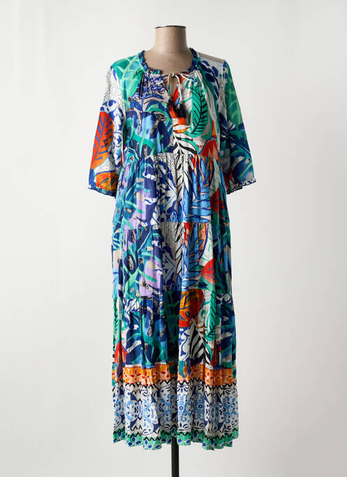 Rochie lungă albastru ORIENTIQUE NATURALLY femeie