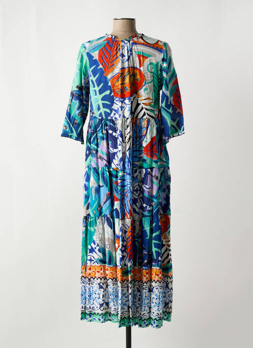 Rochie lungă albastru ORIENTIQUE NATURALLY femeie