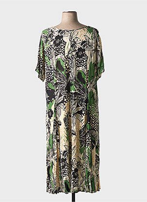 Rochie lungă mâneci scurte mâneci scurte negru ORIENTIQUE NATURALLY femeie