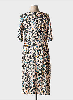 Rochie midi croială fluidă mâneci scurte roz ORTO BOTANICO femeie