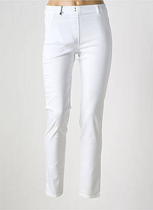 Jegging țesătură poplin mărime normală alb EAST DRIVE femeie