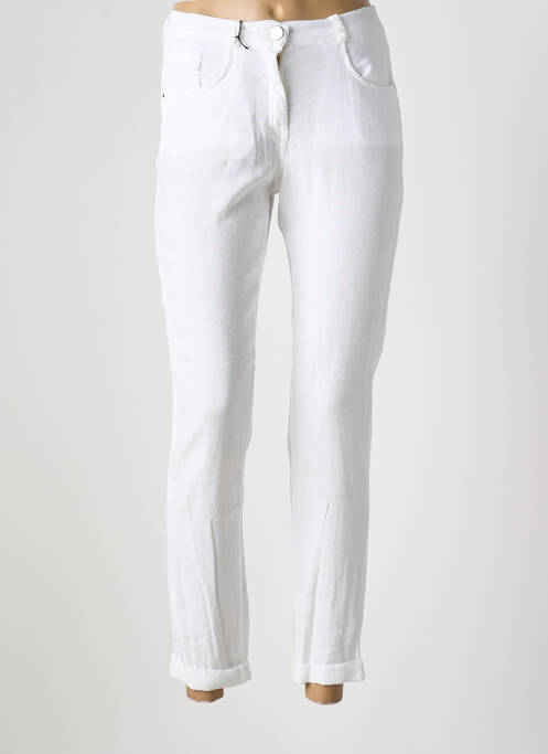 Pantalon slim alb EAST DRIVE femeie